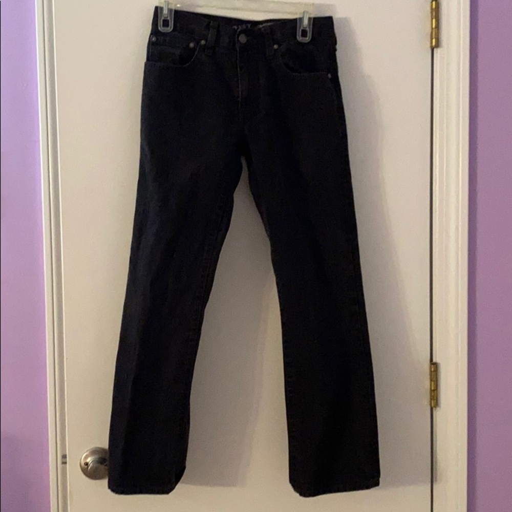 Black strait denim jeans